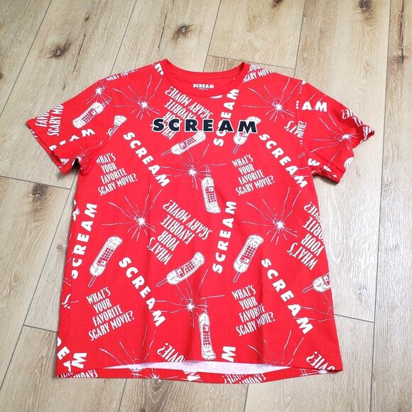 SCREAM Graphic T-shirt NWT Mens L Halloween Scary Spooky HORROR Movie RARE Phone - Picture 1 of 9